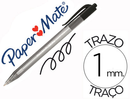 PAPER MATE - BOLIGRAFO INKJOY 100 RETRACTIL PUNTA MEDIA NEGRO (Ref.S0957030)