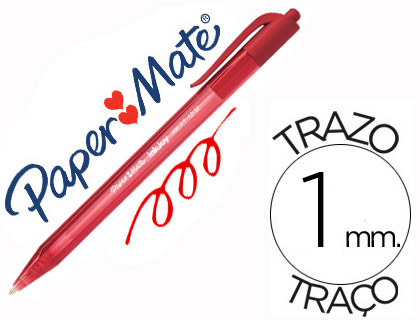PAPER MATE - BOLIGRAFO INKJOY 100 RETRACTIL PUNTA MEDIA ROJO (Ref.S0957050)