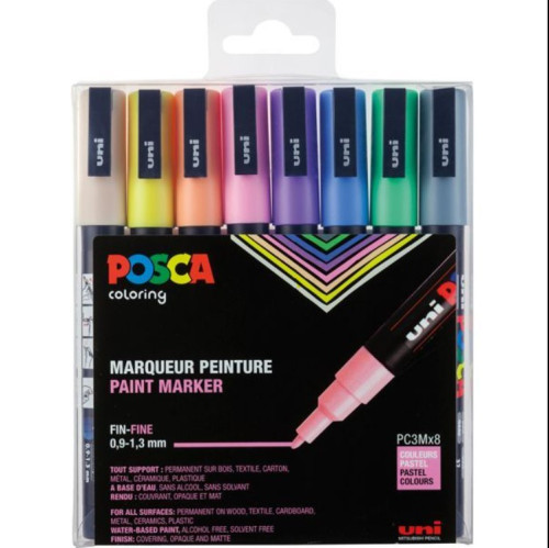 POSCA - ESTUCHE 8 UDS. PC-3M SP UNIBALL (Ref.182634671)