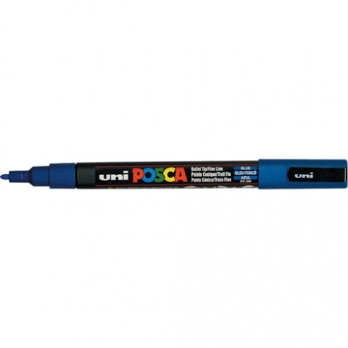 POSCA - MARCADOR T.OPACA NO PERM. UNI 0,9 (PC-3M) AZUL (Ref.263608000/156737000)