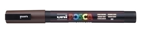 POSCA - MARCADOR T.OPACA NO PERM. UNI 0,9 (PC-3M) MARRON OSCURO (Ref.263947000/202317000)