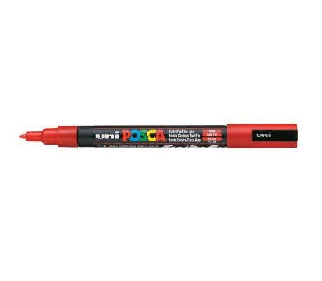 POSCA - MARCADOR T.OPACA NO PERM. UNI 0,9 (PC-3M) ROJO (Ref.263632000/156596000)