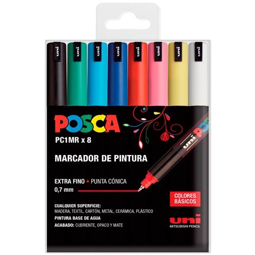 POSCA - UNIBALL ESTUCHE BASIC MARCADOR PC-1MR/8C -8U- (Ref.182634684)