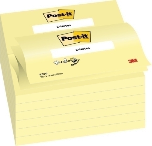 POST-IT - NOTAS ADHESIVAS 100h Z NOTES 76x127 (R350) (Ref.R-350)