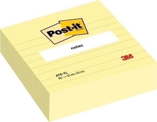 POST-IT - TACO NOTAS CUBO 100x100 300h AMARILLO CANARIO (Ref.675-YL)