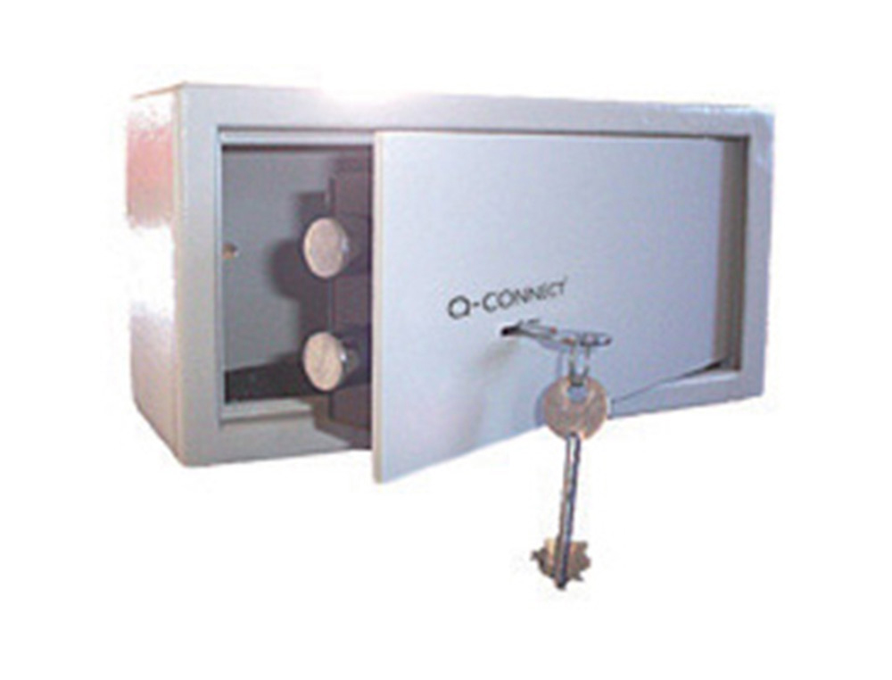 Q-CONNECT - CAJA DE SEGURIDAD DOBLE PASADOR CAPACIDAD 6L CONACCESORIOS FIJACION 200X200X150 MM (Ref.KF04387)
