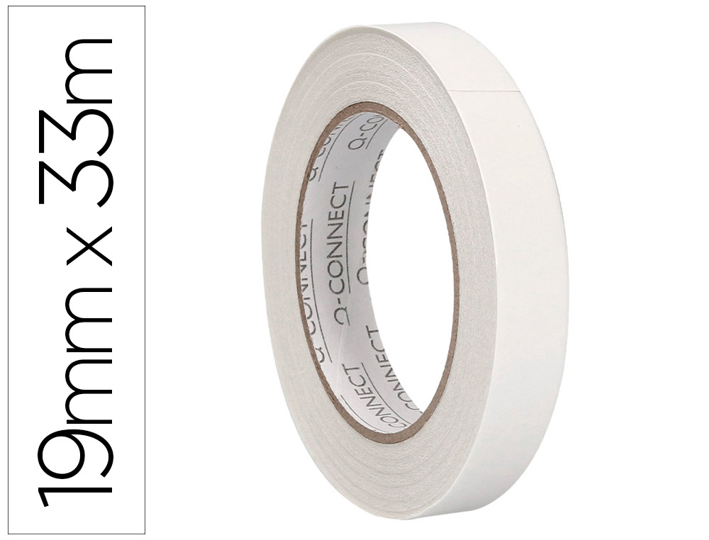 Q-CONNECT - CINTA ADHESIVA DOBLE CARA 33 MT X 19 MM (Ref.KF03769)