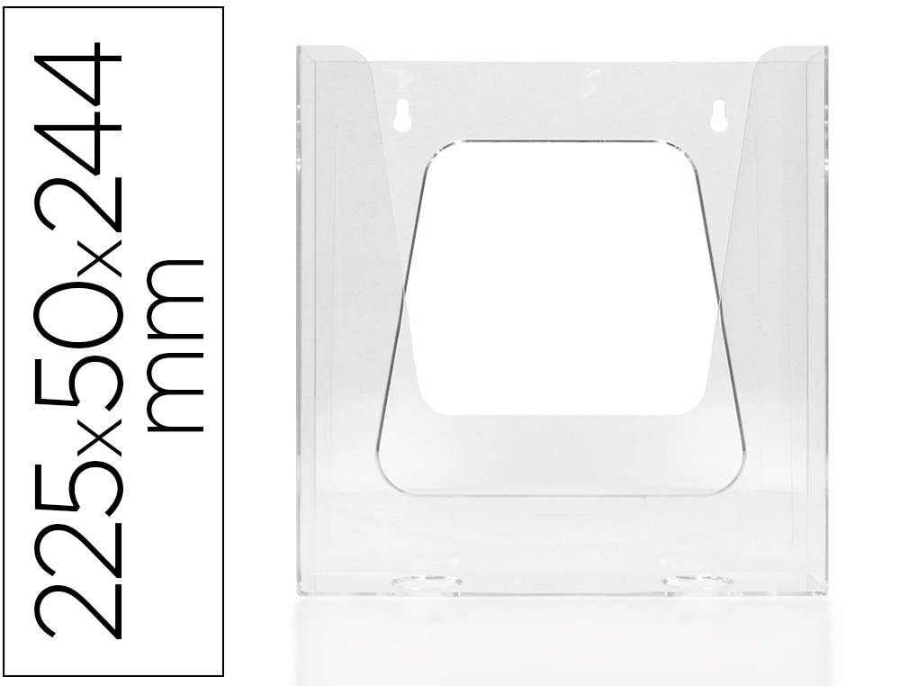 Q-CONNECT - EXPOSITOR MURAL METACRILATO UN COMPARTIMENTO DIN A4 TRANSPARENTE 225X50X244 MM (Ref.KF16793)