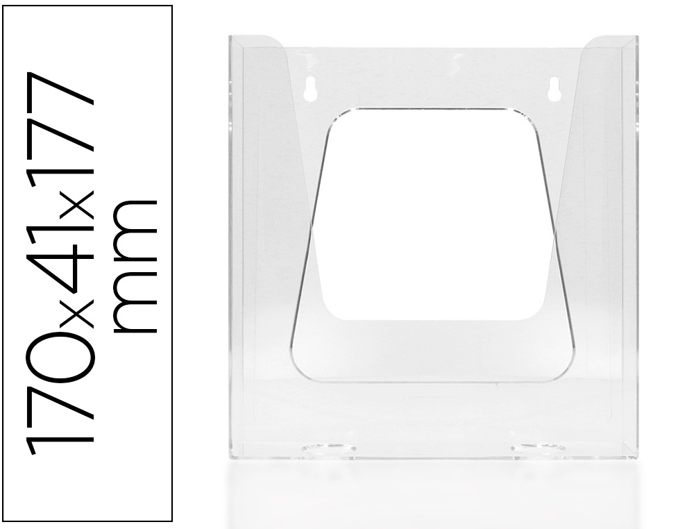 Q-CONNECT - EXPOSITOR MURAL METACRILATO UN COMPARTIMENTO DIN A5 TRANSPARENTE 170X41X177 MM (Ref.KF16794)