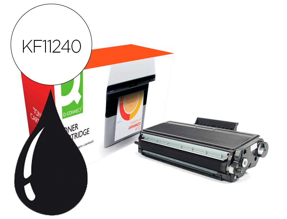 Q-CONNECT - TONER COMPATIBLE BROTHER TN3480 HL-L5000 / L5100 / L5200 / L6300 / L6400 NEGRO 8000 PAGINAS (Ref.KF11240)