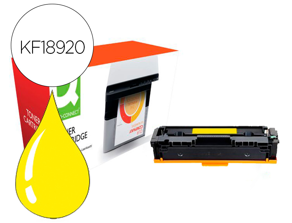 Q-CONNECT - TONER COMPATIBLE CANON LBP611Y I-SENSYS LBP610 AMARILLO ALTO RENDIMIENTO 2200 PAGINAS (Ref.KF18920)