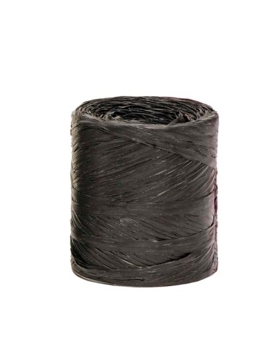 RAFIA CINTA de 4 mm ROLLO de 200 m NEGRO (Ref.5400-89)