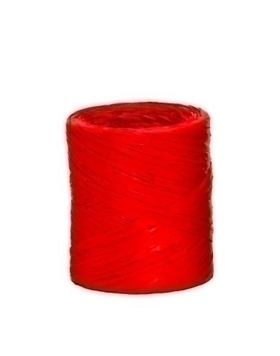 RAFIA CINTA de 4 mm ROLLO de 200 m ROJO (Ref.5400-00)