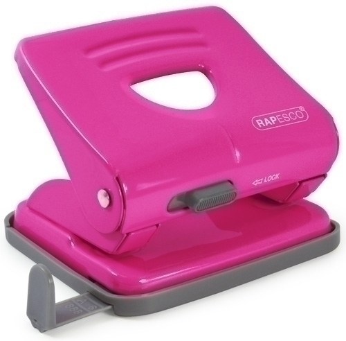 RAPESCO - TALADRO 2 P. 825 METALICO (25 hojas) ROSA INTENSO (Ref.1360)