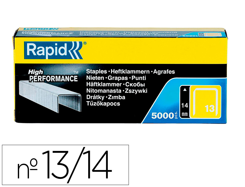 RAPID - GRAPAS 13/14 MM GALVANIZADA CAJA DE 5000 UNIDADES (Ref.11850500)