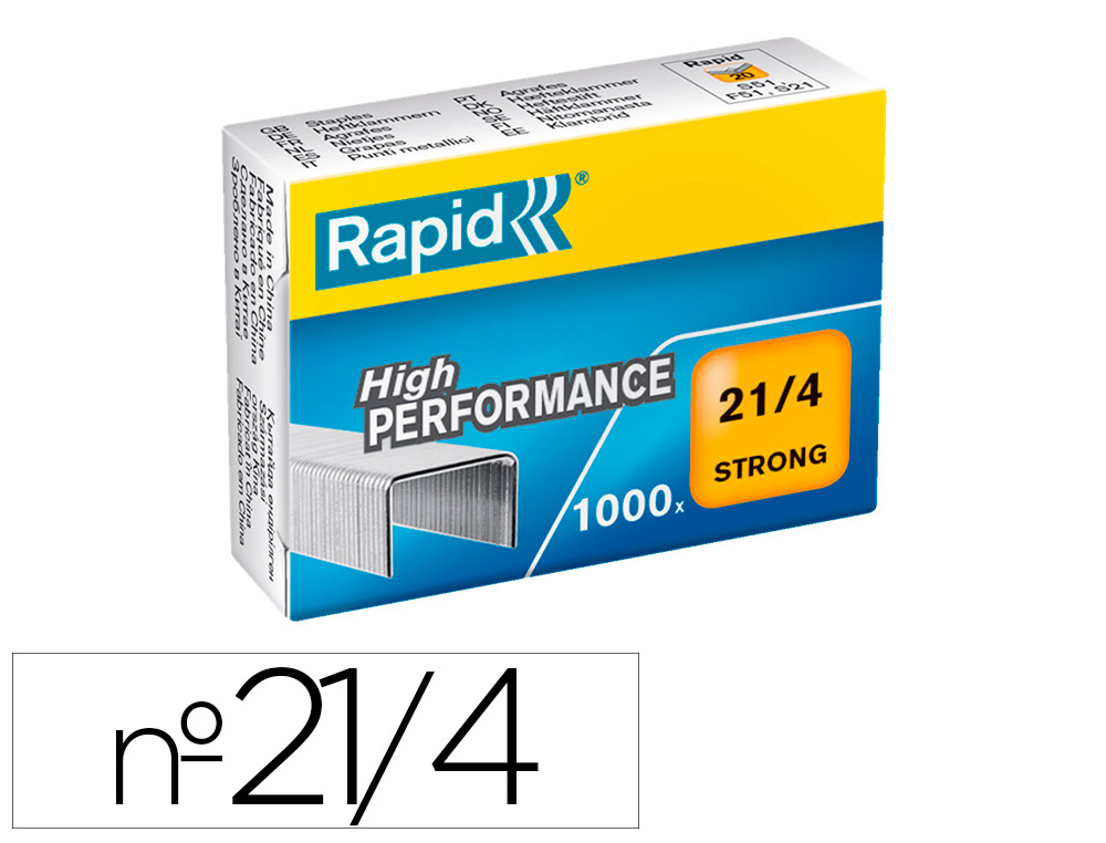 RAPID - GRAPAS 21/4 MM GALVANIZADA STRONG CAJA DE 1000 UNIDADES (Ref.24863400)