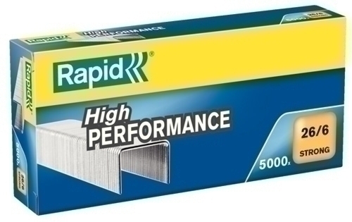 RAPID - GRAPAS STRONG 26/6 mm. GALVANIZADAS caja de 5000 (Ref.24862000)