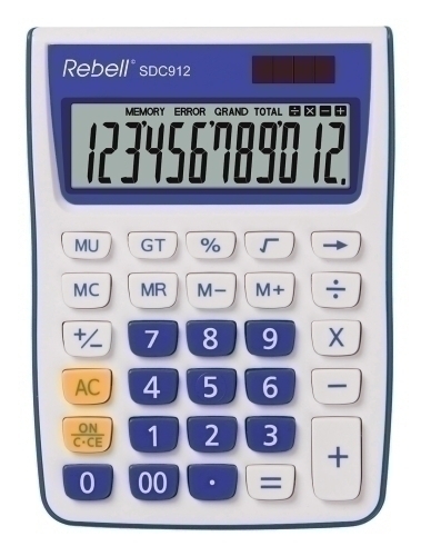 REBELL - CALCULADORA SOBREMESA 12 DIGITOS SDC-912 AZUL (Ref.RE-SDC912VL BX)