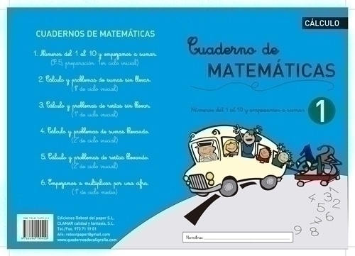 REBOST - CUADERNO (CAS.) MATEMATICAS Nº 1 (Ref.MAT.Nº1)