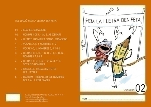 REBOST - CUADERNO (CAT.) FEM LA LLETRA BEN FETA "MAJUSCULAS" Nº 02 (Ref.MAY.Nº02-CAT)