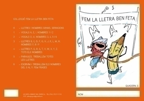 REBOST - CUADERNO (CAT.) FEM LA LLETRA BEN FETA "MAJUSCULAS" Nº 3 (Ref.MAY.Nº3-CAT)