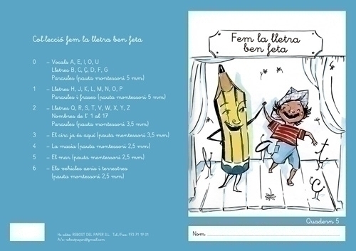 REBOST - CUADERNO (CAT.) FEM LA LLETRA BEN FETA "MINUSCULAS" Nº 5 (Ref.MIN.Nº5-CAT)
