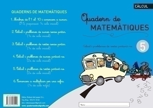 REBOST - CUADERNO (CAT.) MATEMATIQUES Nº 5 (Ref.MAT.Nº5-CAT)