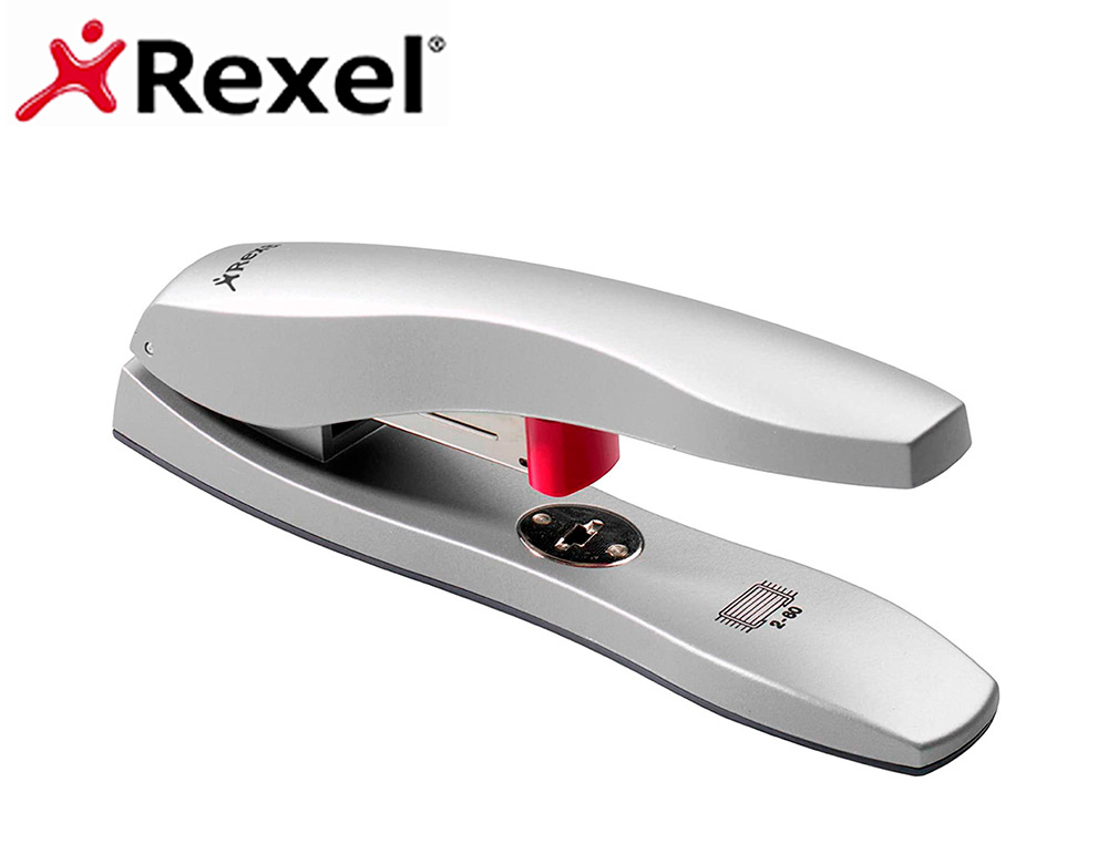 REXEL - GRAPADORA METÁLICA MOD. ODYSSEY 65MM GRAN CAPACIDAD + 500 GRAPAS PLATA (Ref.2100048)