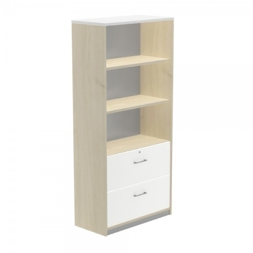 ROCADA - ARMARIO CARPETERO 195x90x45 ESTRUCTURA HAYA FRONTAL Y TAPA BLANCO (Ref.1102AA04)