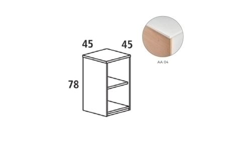ROCADA - ARMARIO COLUMNA 84x45x45 ESTRUCTURA HAYA Y TAPA BLANCO (Ref.1007AA04)