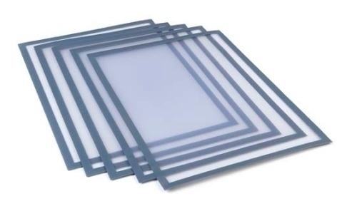 ROCADA - FUNDA PORTA CARTELES MAGNETICA A4 VERTICAL/HORIZONTAL GRIS PACK de 5 (Ref.RD-S0301A4)