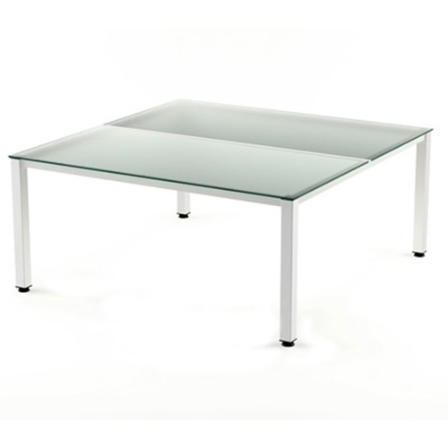 ROCADA - MESA EXECUTIVE 160x163 ESTRUCTURA BLANCO TABLERO CRISTAL (Ref.2201AM05)