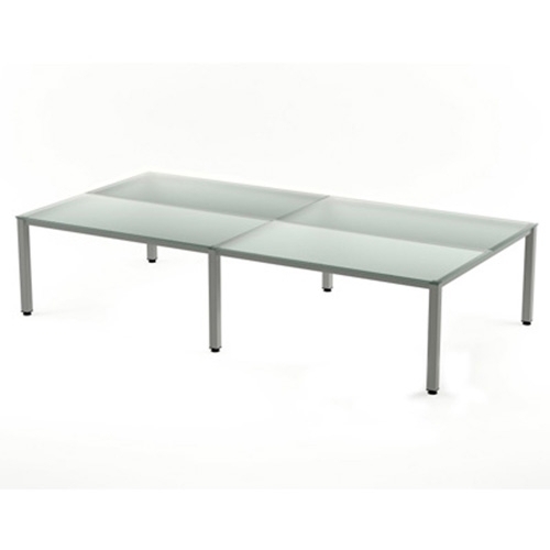 ROCADA - MESA EXECUTIVE 163x320 ESTRUCTURA ALUMINIO TABLERO CRISTAL (Ref.2203AD05)