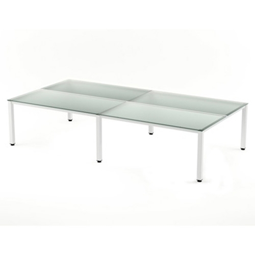 ROCADA - MESA EXECUTIVE 320x80 ESTRUCTURA BLANCO TABLERO CRISTAL (Ref.2209AM05)
