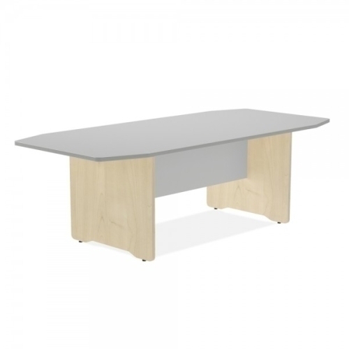 ROCADA - MESA MEETING DE JUNTAS 220x100 PIES MELAMINA HAYA TABLERO GRIS (Ref.3003AA02)