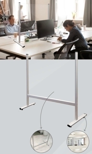 ROCADA - PANEL DE PROTECCION SOBREMESA 40x65 ACRILICO TRANSPARENTE (Ref.COV-D64P)