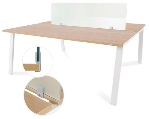 ROCADA - PANEL DE SEPARACION 136x40x1 DE CRISTAL TEMPLADO 10 mm. PARA MESAS DE OFICINA (Ref.2917IE)