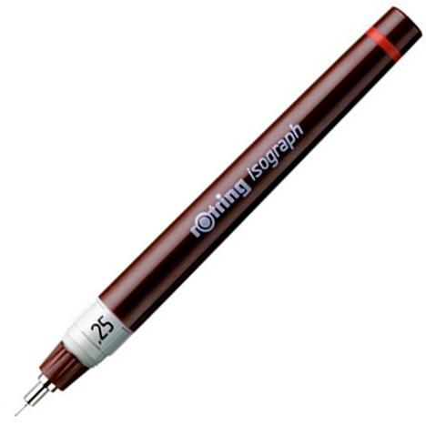 ROTRING - ESTILÓGRAFO ISOGRAPH 0,25MM TINTA CHINA NEGRA (Ref.1903398)