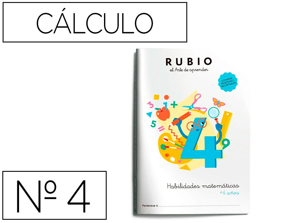 RUBIO - CUADERNO HABILIDADES MATEMATICAS + 4 AÑOS (Ref.HM4)