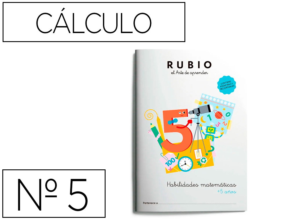 RUBIO - CUADERNO HABILIDADES MATEMATICAS + 5 AÑOS (Ref.HM5)