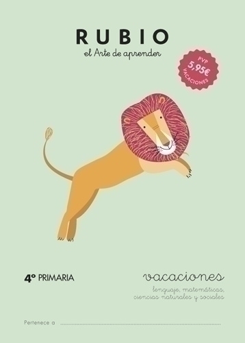 RUBIO - CUADERNO VACACIONES 4º PRIMARIA (Ref.VAC4P)
