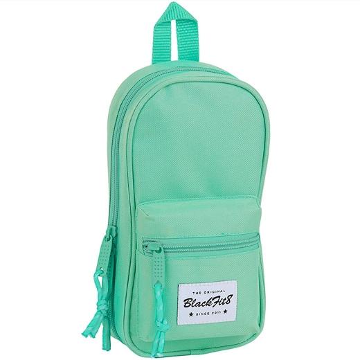 SAFTA - PLUMIER MOCHILA CON 4 PORTATODOS LLENOS BLACKFIT8 TURQUESA (Ref.442050747)