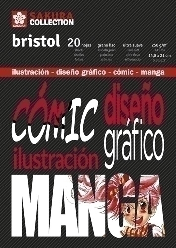 SAKURA - BLOCK DE DIBUJO COMIC Y MANGA (encolado) 250g A5 20h (Ref.93201420)