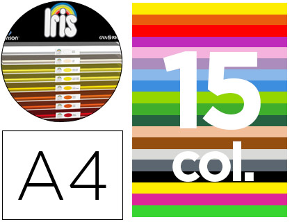 CANSON - Caja A cartulinas para expositorA4 Metálico 185g (Ref.200040833)