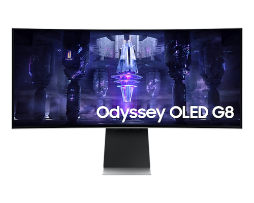 SAMSUNG - Odyssey Neo G8 pantalla para PC 86,4 cm (34") 3440 x 1440 Pixeles UltraWide Quad HD OLED Plata (Ref.LS34BG850SUXEN)