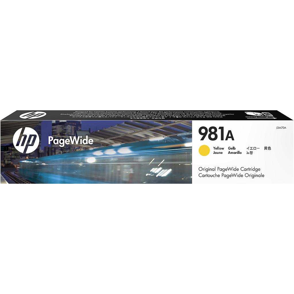 HP ( HEWLETT PACKARD ) - Cartucho ORIGINALES PageWide 981A Amarillo (Ref.J3M70A)