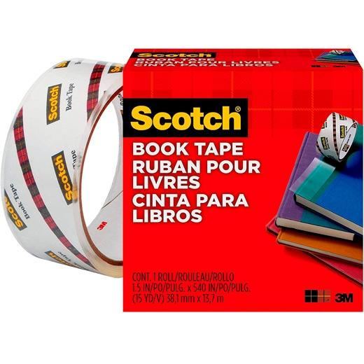 SCOTCH - CINTA ADHESIVA 845 PARA REPARACIÓN DE LIBROS 38,1MMX13,7M PP TRANSPARENTE (Ref.845-808)
