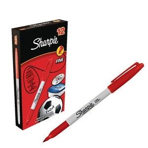 SHARPIE - MARCADOR PERMANENTE FINE 0,9MM ROJO PUNTA REDONDA (Ref.S0810940-UNT)