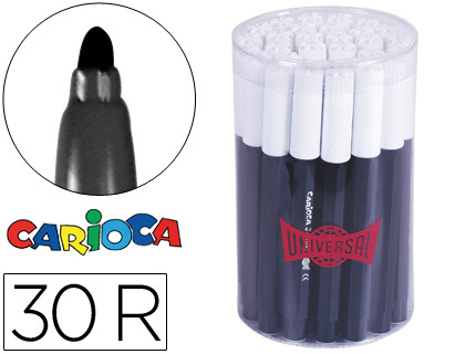 CARIOCA - ROTULADOR JUMBO C-30 NEGRO PUNTA GRUESA -BOTE DE 30 UNIDADES (Ref.A52000NG)