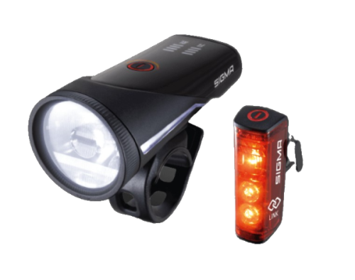 SIGMA SPORT - Aura 100 Set + Blaze Link Iluminación trasera + iluminación delantera (set) LED (Ref.17950)